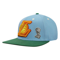 Los Angeles Lakers Pro Standard Retro Program 2-Tone Snapback Hat - Light Blue/Green on sale