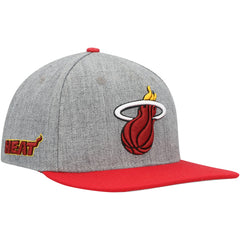 Miami Heat Pro Standard Classic Logo Two-Tone Snapback Hat - Gray/Red discount