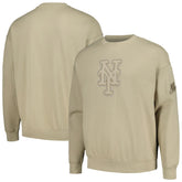 New York Mets Pro Standard Neutral Drop Shoulder Pullover Sweatshirt - Pewter
