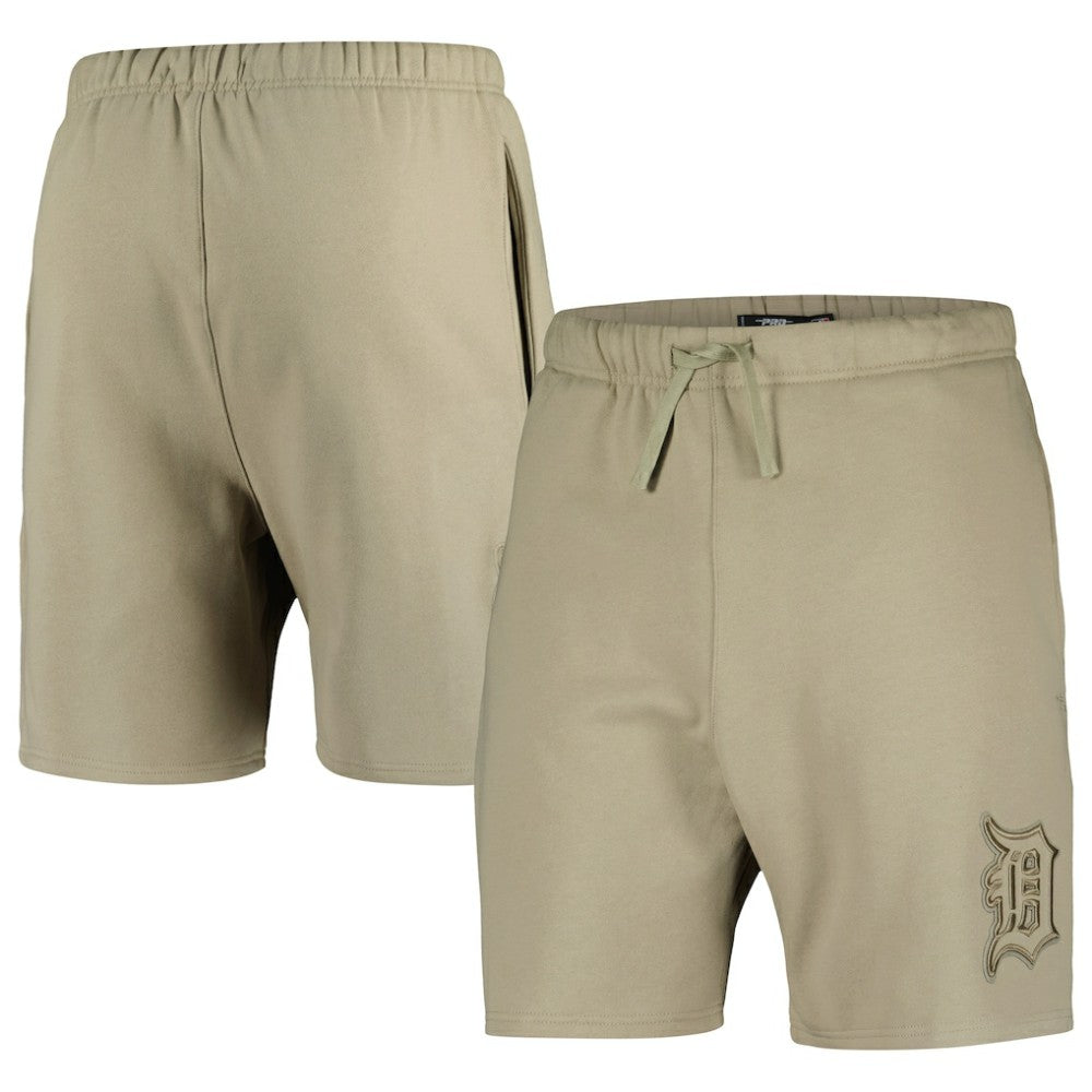 Detroit Tigers Pro Standard Neutral Fleece Shorts - Khaki