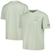 Miami Marlins Pro Standard Oversized Neutral CJ Dropped Shoulders T-Shirt - Mint