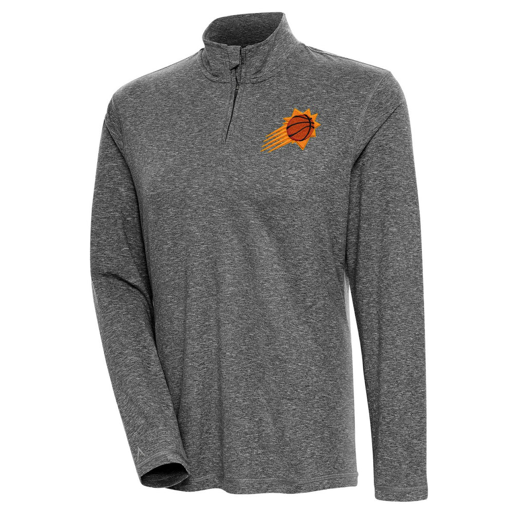 Phoenix Suns Antigua Women's Confront Quarter-Zip Pullover Top - Heather Black sale