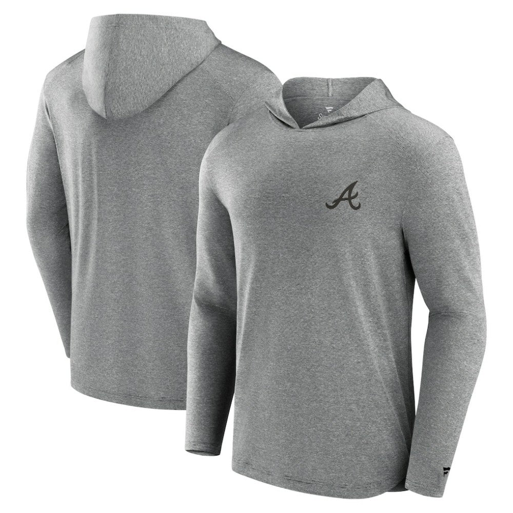 Atlanta Braves Front Office Tech Lightweight Hoodie T-Shirt - Black
