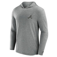 Atlanta Braves Front Office Tech Lightweight Hoodie T-Shirt - Black