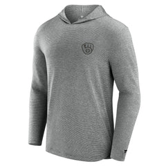 Milwaukee Brewers Front Office Tech Lightweight Hoodie T-Shirt - Black