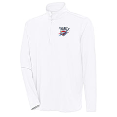 Oklahoma City Thunder Antigua Hunk Quarter-Zip Pullover Top - White cheap