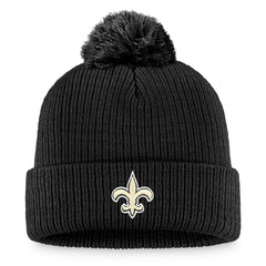 NFL New Orleans Saints Women's Logo Cuffed Knit Hat with Pom