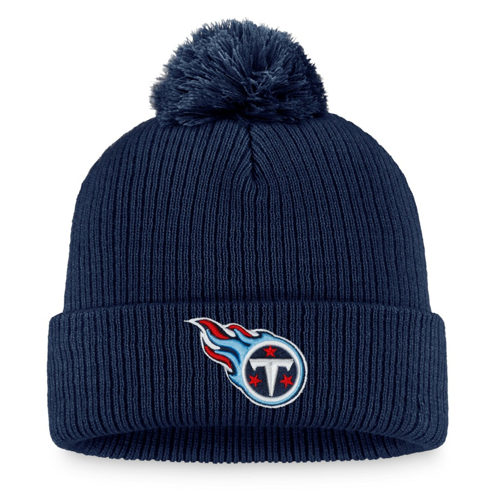 NFL Tennessee Titans Women's Logo Cuffed Knit Hat with Pom