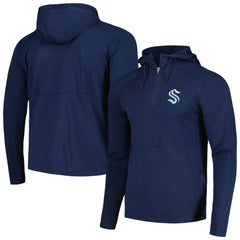 Seattle Kraken Antigua Spikes Raglan Quarter-Zip Hoodie