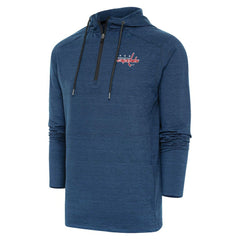 Washington Capitals Antigua Spikes Raglan Quarter-Zip Hoodie