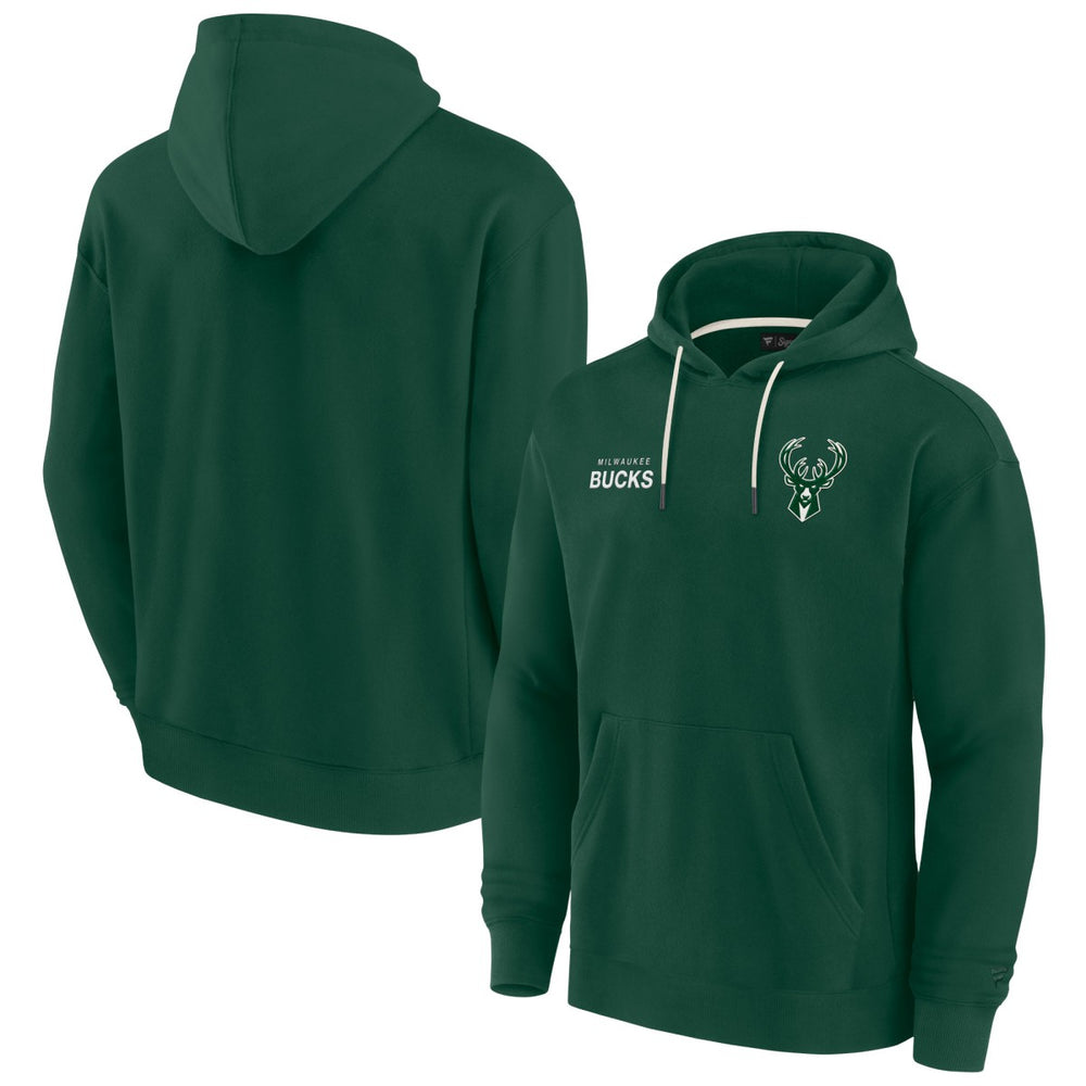 Milwaukee Bucks Unisex Elements Super Soft Fleece Pullover Hoodie - Hunter Green | Fanatics for sale
