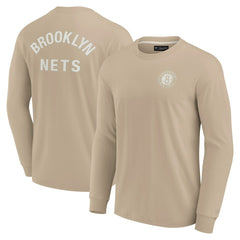 Brooklyn Nets Unisex Elements Super Soft Long Sleeve T-Shirt - Khaki | Fanatics discount
