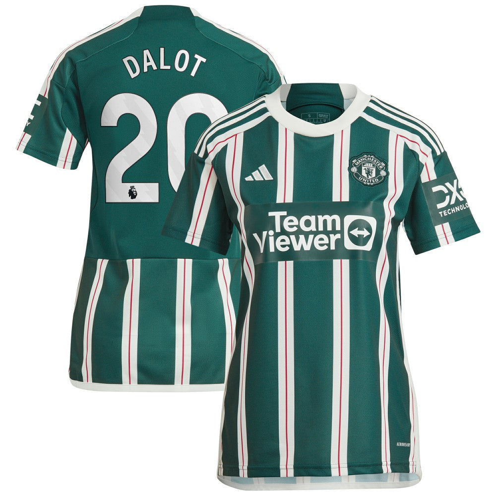 Diogo Dalot Manchester United Women's 2023/24 Away Replica Player Jersey / Soccer New