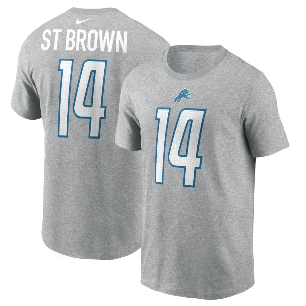 NFL Detroit Lions Amon-Ra St. Brown Player Name & Number T-Shirt