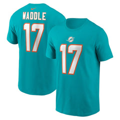 NFL Miami Dolphins Jaylen Waddle Player Name & Number T-Shirt