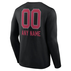 NFL Arizona Cardinals Personalized Name & Number Team Wordmark Long Sleeve T-Shirt