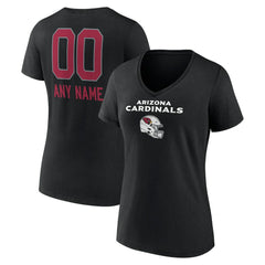 NFL Arizona Cardinals Women's Personalized Name & Number Team Wordmark V-Neck T-Shirt