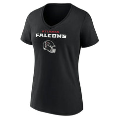 NFL Atlanta Falcons Women's Personalized Name & Number Team Wordmark V-Neck T-Shirt