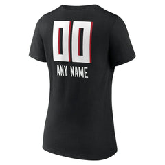 NFL Atlanta Falcons Women's Personalized Name & Number Team Wordmark V-Neck T-Shirt