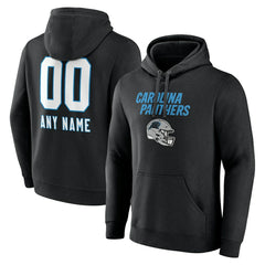 NFL Carolina Panthers Personalized Name & Number Team Wordmark Pullover Hoodie