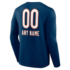 NFL Chicago Bears Personalized Name & Number Team Wordmark Long Sleeve T-Shirt