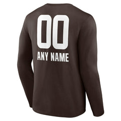 NFL Cleveland Browns Personalized Name & Number Team Wordmark Long Sleeve T-Shirt
