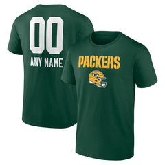 NFL Green Bay Packers Personalized Name & Number Team Wordmark T-Shirt
