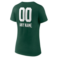 NFL Green Bay Packers Women's Personalized Name & Number Team Wordmark V-Neck T-Shirt
