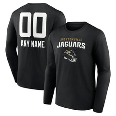 NFL Jacksonville Jaguars Personalized Name & Number Team Wordmark Long Sleeve T-Shirt