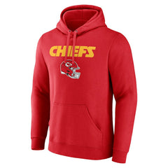 NFL Kansas City Chiefs Personalized Name & Number Team Wordmark Pullover Hoodie