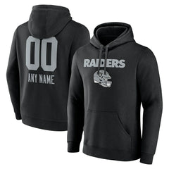 NFL Las Vegas Raiders Personalized Name & Number Team Wordmark Pullover Hoodie