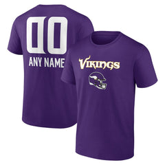 NFL Minnesota Vikings Personalized Name & Number Team Wordmark T-Shirt