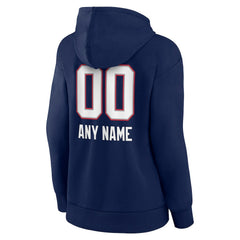 NFL New England Patriots Women's Personalized Name & Number Team Wordmark Pullover Hoodie