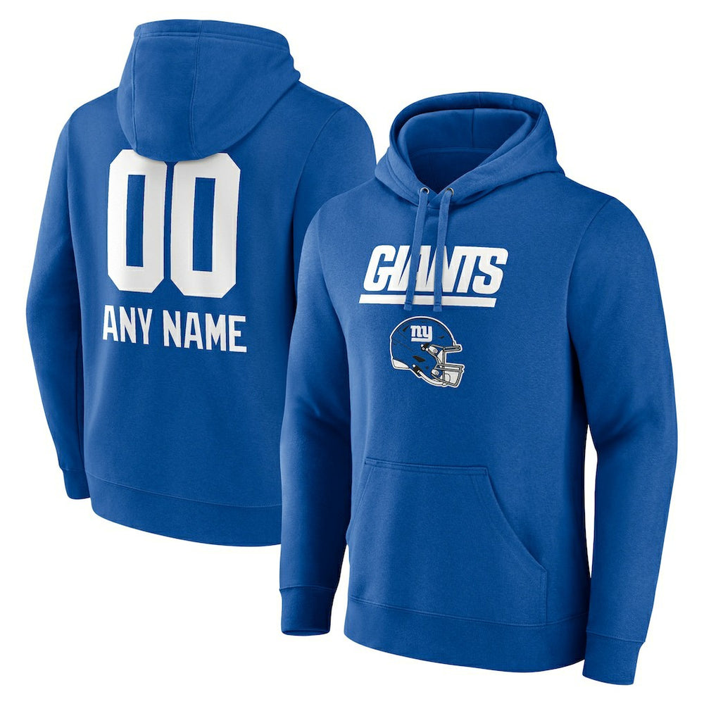 NFL New York Giants Personalized Name & Number Team Wordmark Pullover Hoodie