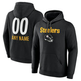 NFL Pittsburgh Steelers Personalized Name & Number Team Wordmark Pullover Hoodie