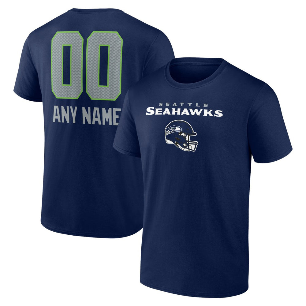 NFL Seattle Seahawks Personalized Name & Number Team Wordmark T-Shirt