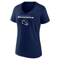 NFL Seattle Seahawks Women's Personalized Name & Number Team Wordmark V-Neck T-Shirt