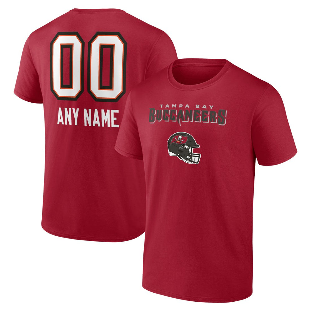 NFL Tampa Bay Buccaneers Personalized Name & Number Team Wordmark T-Shirt