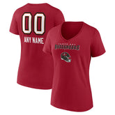 NFL Tampa Bay Buccaneers Women's Personalized Name & Number Team Wordmark V-Neck T-Shirt
