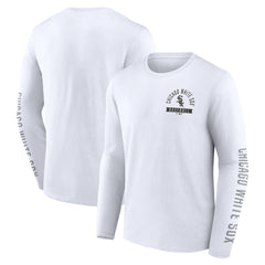 Chicago White Sox Press Box Long Sleeve T-Shirt - White