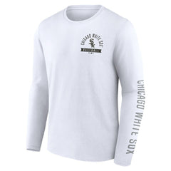 Chicago White Sox Press Box Long Sleeve T-Shirt - White