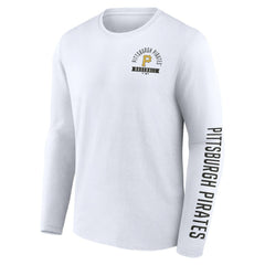 Pittsburgh Pirates Press Box Long Sleeve T-Shirt - White