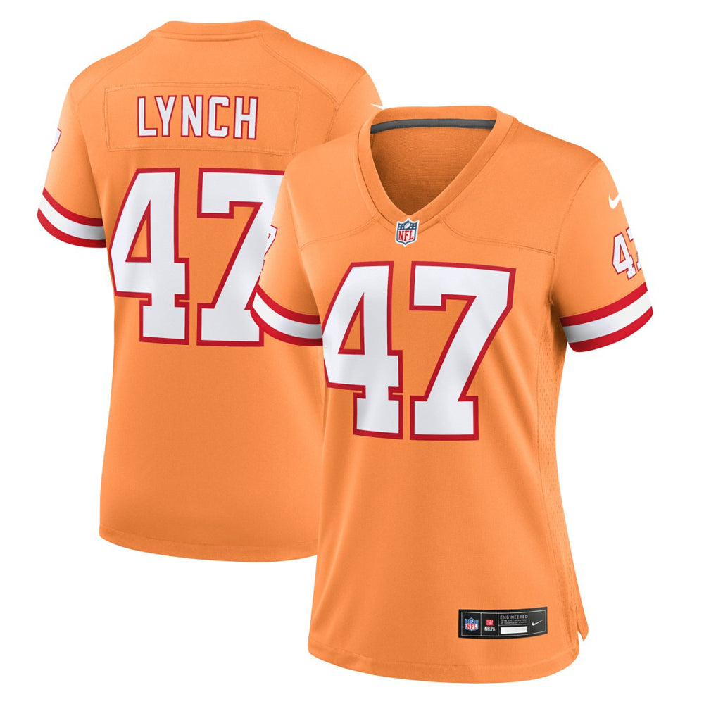 NFL Tampa Bay Buccaneers John Lynch Women's Throwback Game Jersey