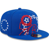 Philadelphia 76ers Game Day Hollow Logo Mashup 59FIFTY Fitted Hat - Royal | New Era discount
