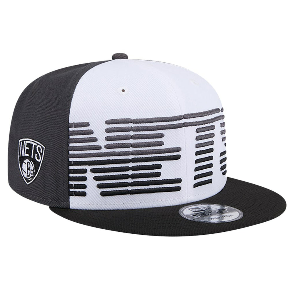 Brooklyn Nets Throwback Gradient Tech Font 9FIFTY Snapback Hat - White/Black | New Era discount