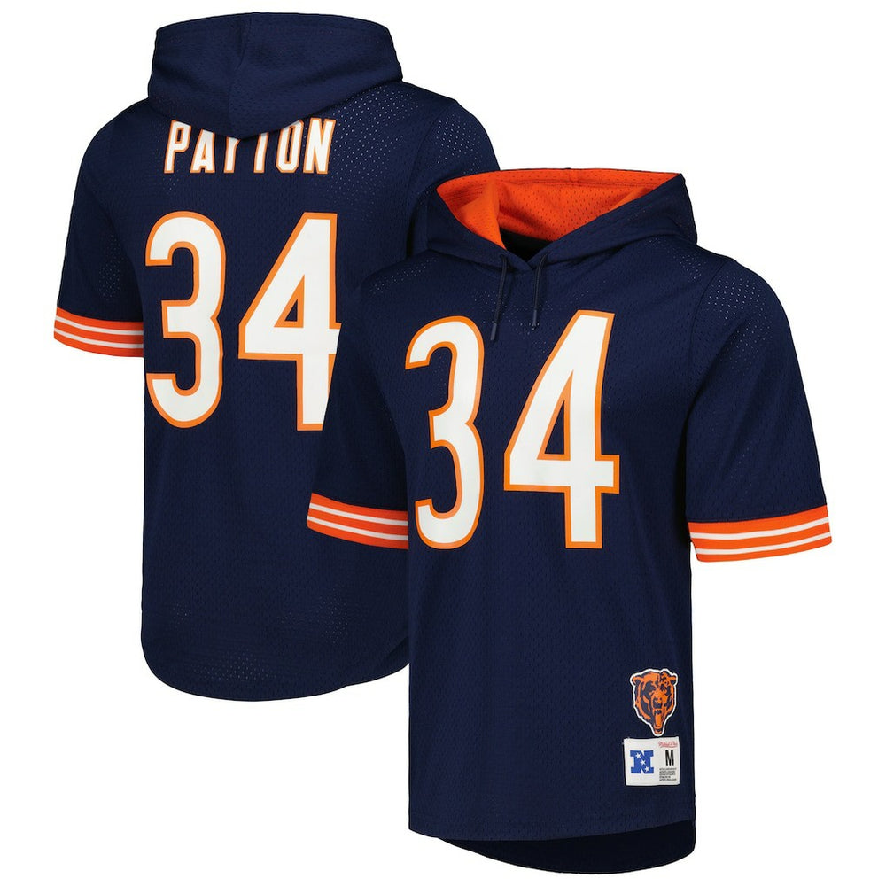 NFL Chicago Bears Walter Payton Retired Player Name & Number Mesh Hoodie T-Shirt