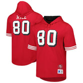 NFL San Francisco 49ers Jerry Rice Retired Player Name & Number Mesh Hoodie T-Shirt