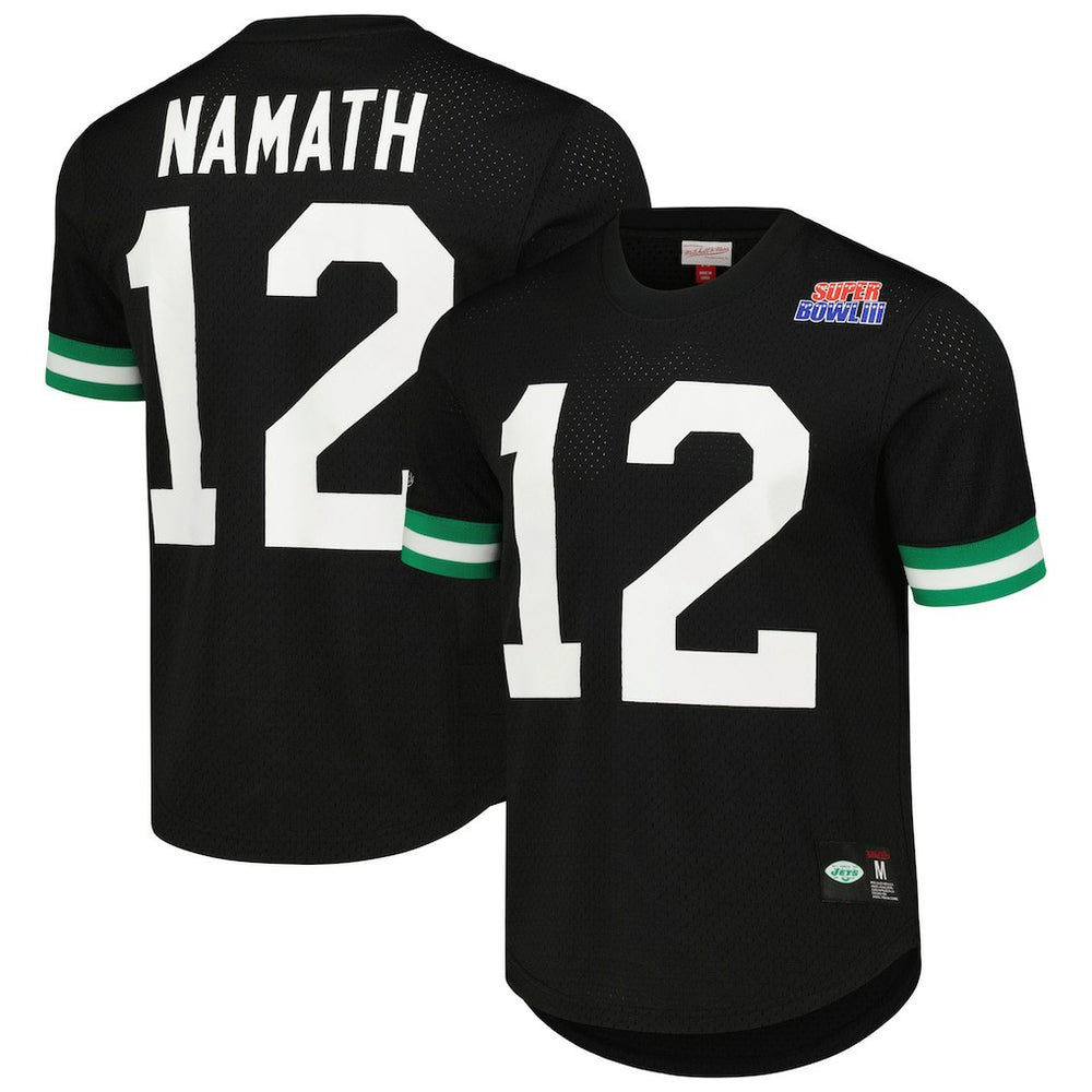 NFL New York Jets Joe Namath Retired Player Name & Number Mesh Top