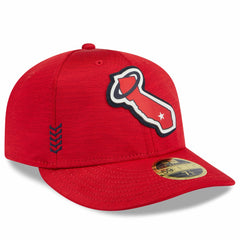Los Angeles Angels 2024 Clubhouse Low Profile 59FIFTY Fitted Hat - Red | New Era