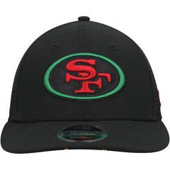 NFL San Francisco 49ers Black Excellence Collection Trucker Low Profile 9FIFTY Snapback Hat